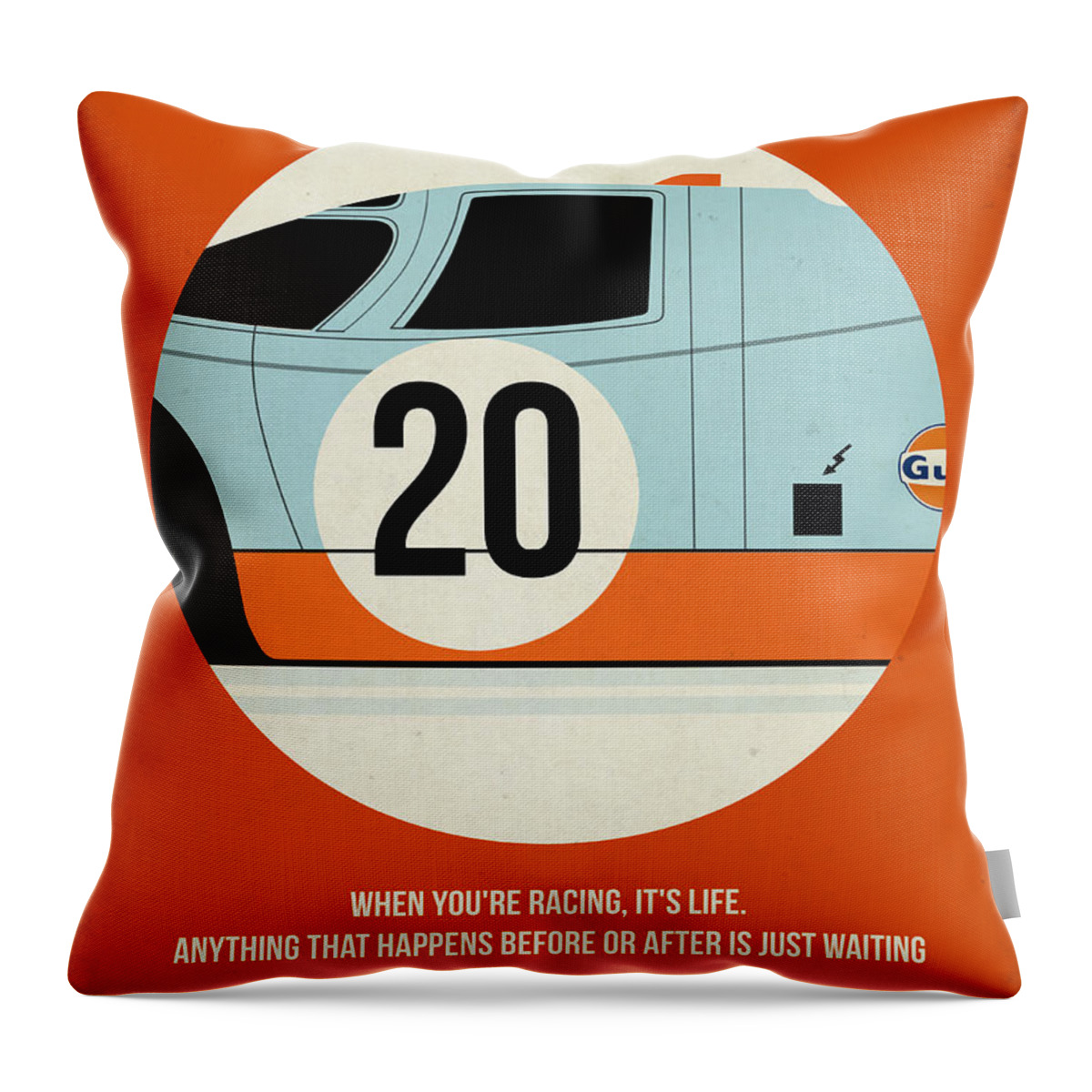 Le Mans Throw Pillow featuring the painting Le Mans Poster by Naxart Studio