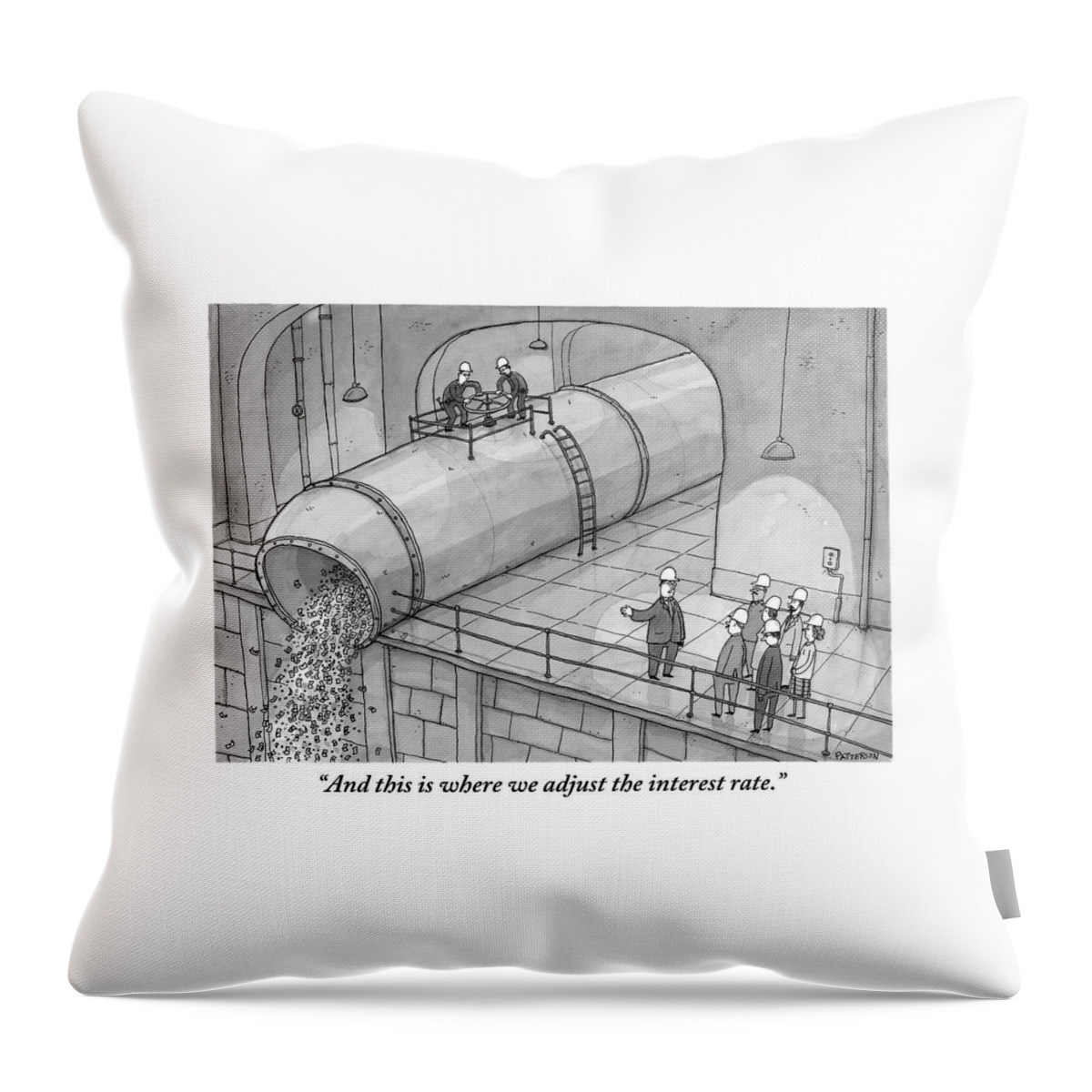 Leading A Federal Reserve Tour Group Throw Pillow