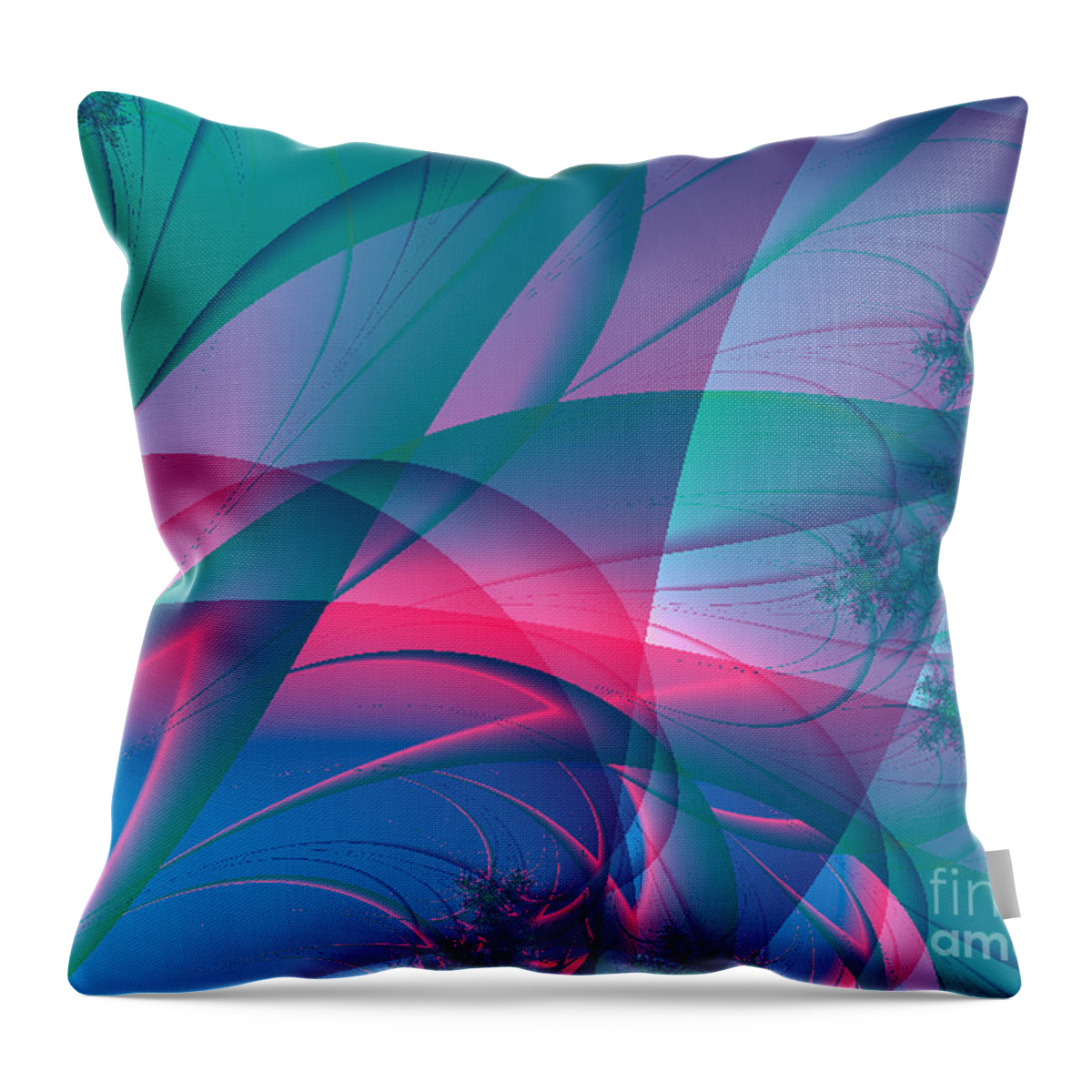 2-dimensional Throw Pillow featuring the digital art Lean On Me by Dana Haynes