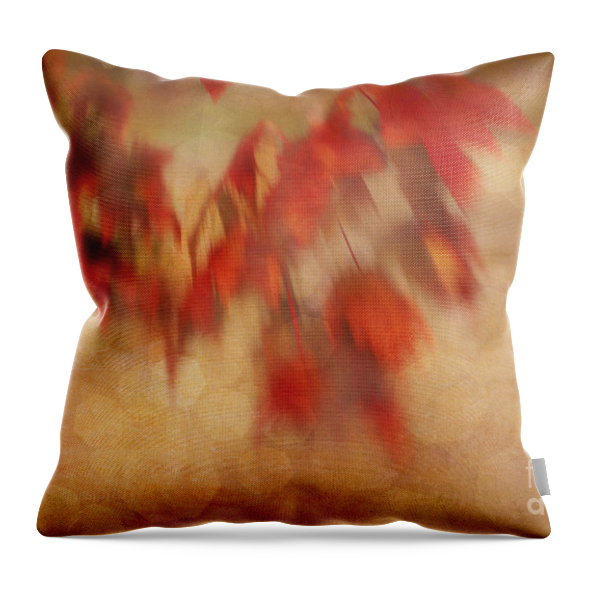 Lensbaby Throw Pillow featuring the photograph Leaves in the Wind by Judi Bagwell