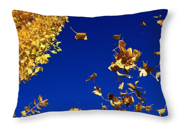Leaf Throw Pillow featuring the photograph Leaves by Kristy Jeppson