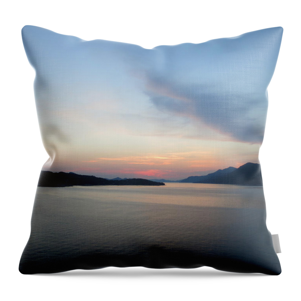 Sunset Throw Pillow featuring the photograph Leaving Port at Sunset by Jean Macaluso