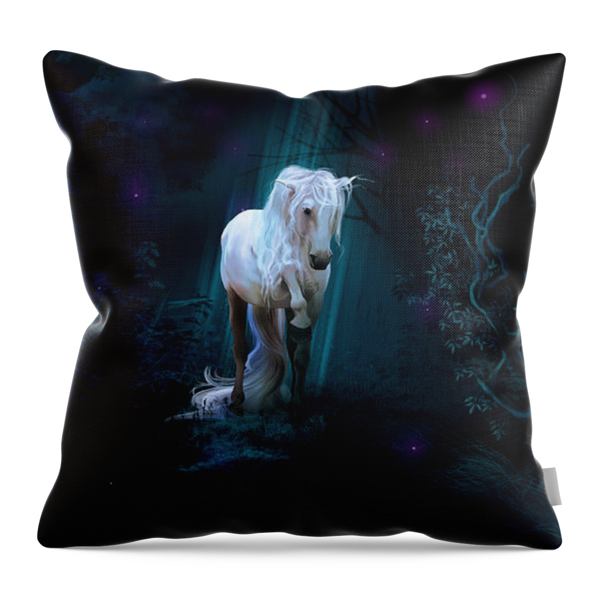 Arab Horse Throw Pillow featuring the digital art Left Alone by Kate Black