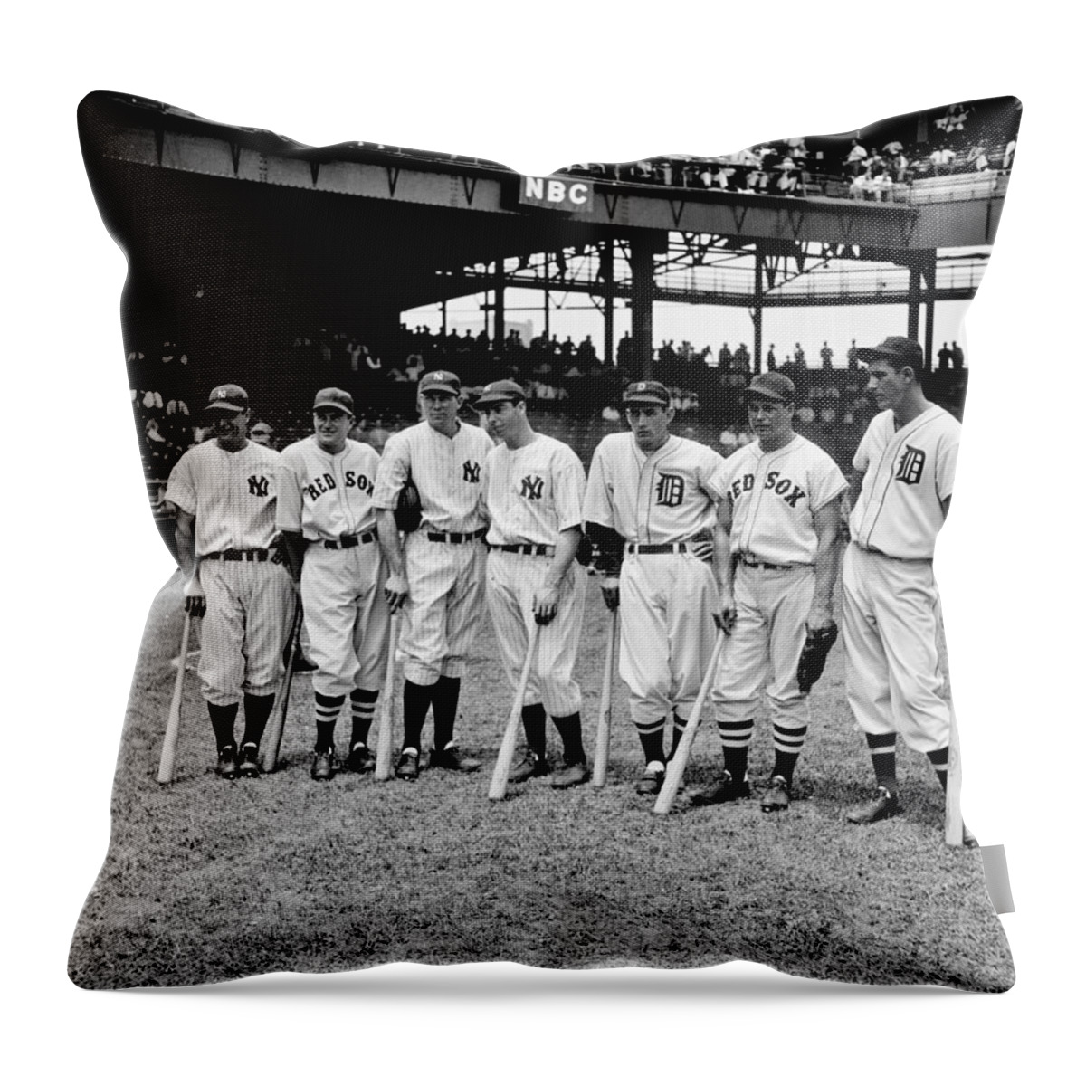 Baseball Throw Pillow featuring the photograph Legends by Benjamin Yeager