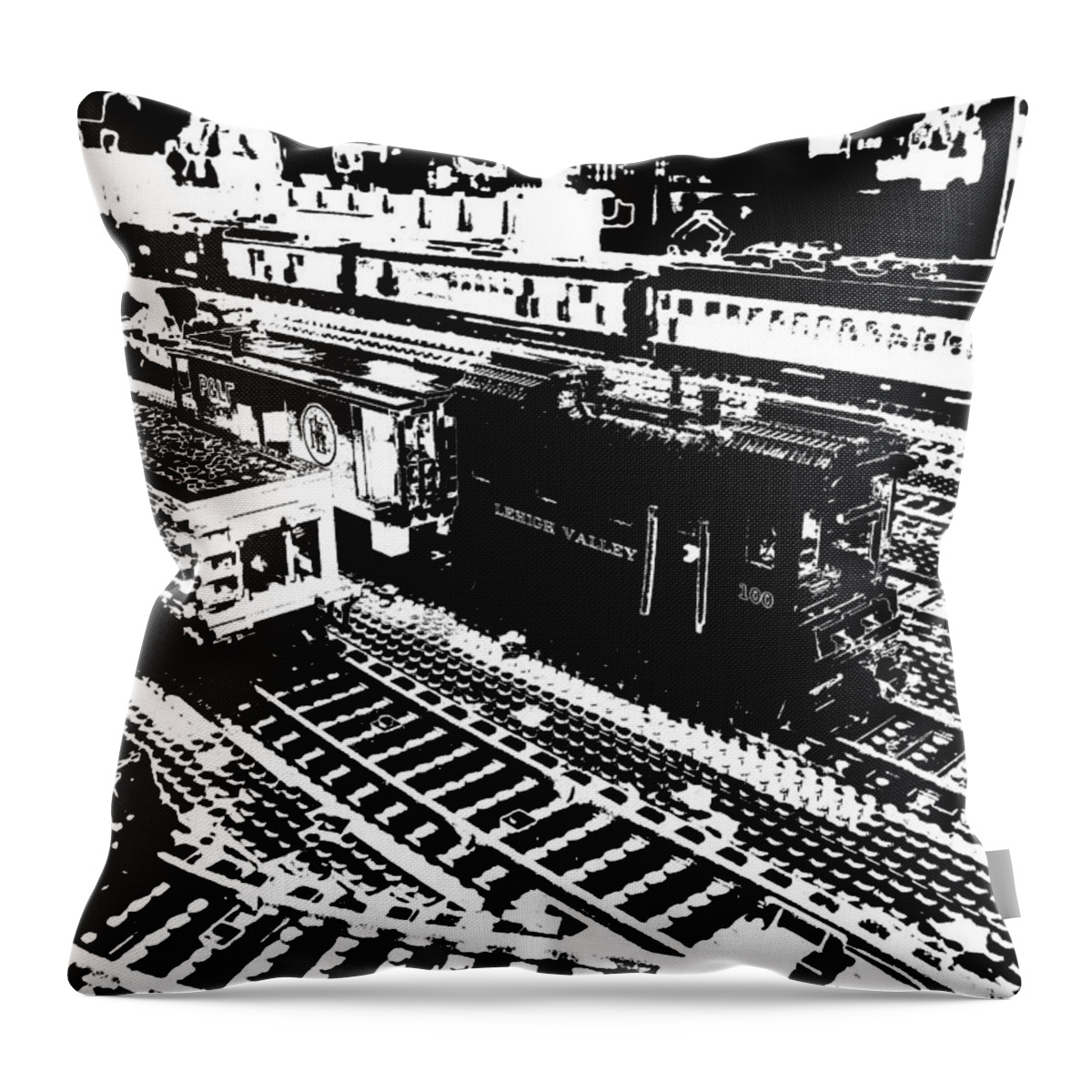 Lego Throw Pillow featuring the photograph Lego Junction by Richard Reeve