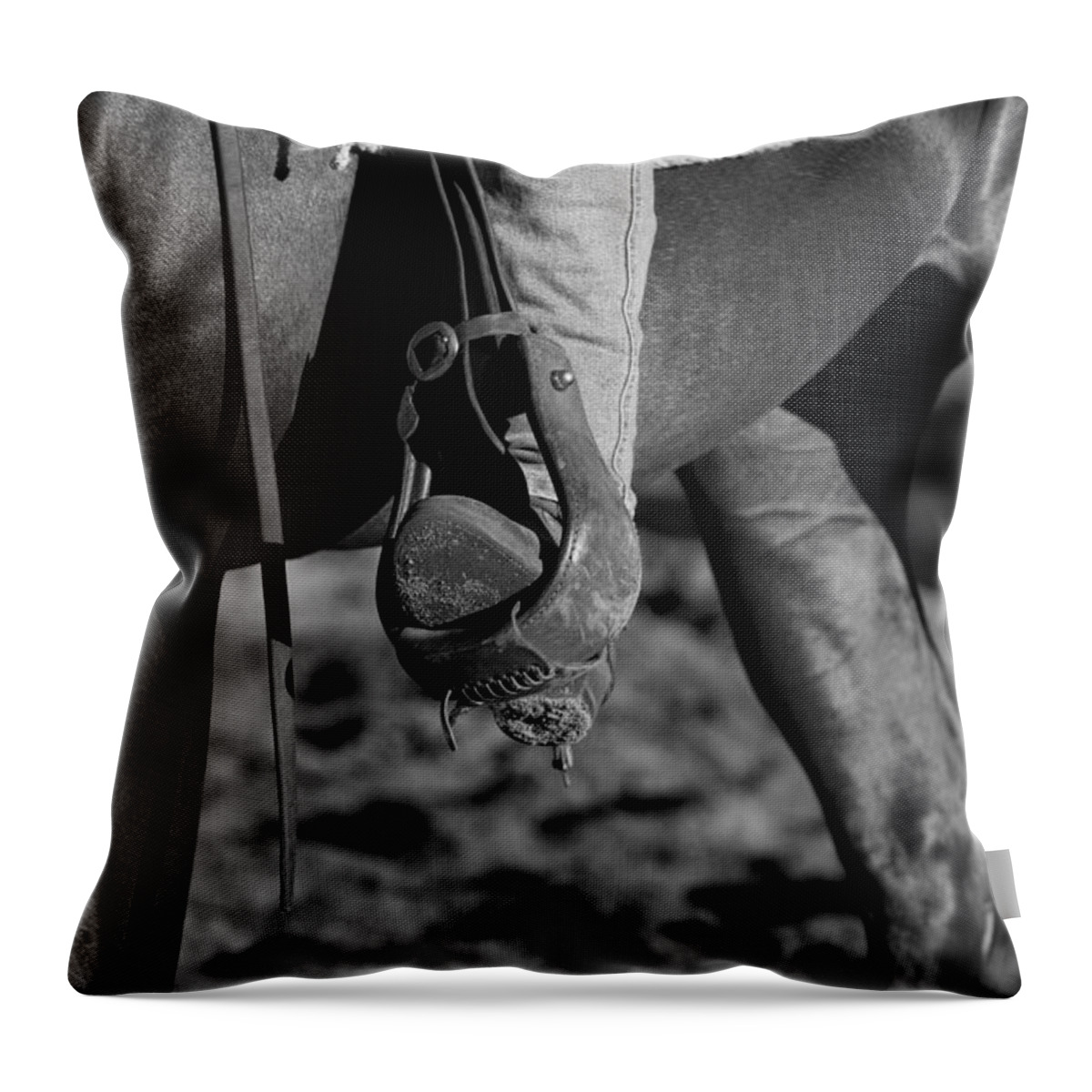 Horse Throw Pillow featuring the photograph Legs Black and white by Michelle Wrighton