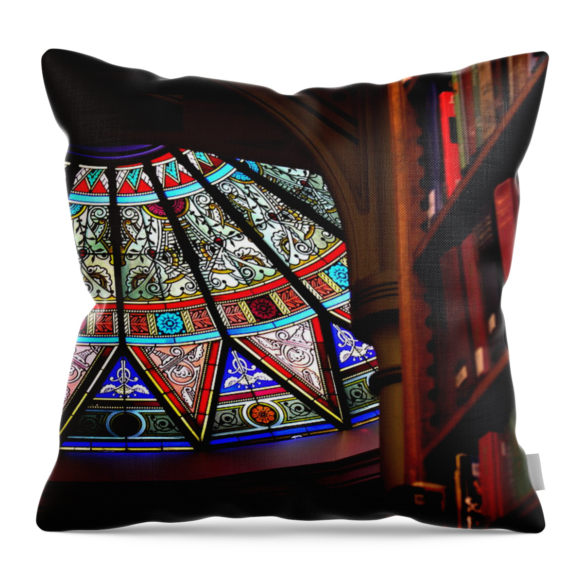 Lehigh University Throw Pillow featuring the photograph Lehigh University Linderman Library Books by Jacqueline M Lewis