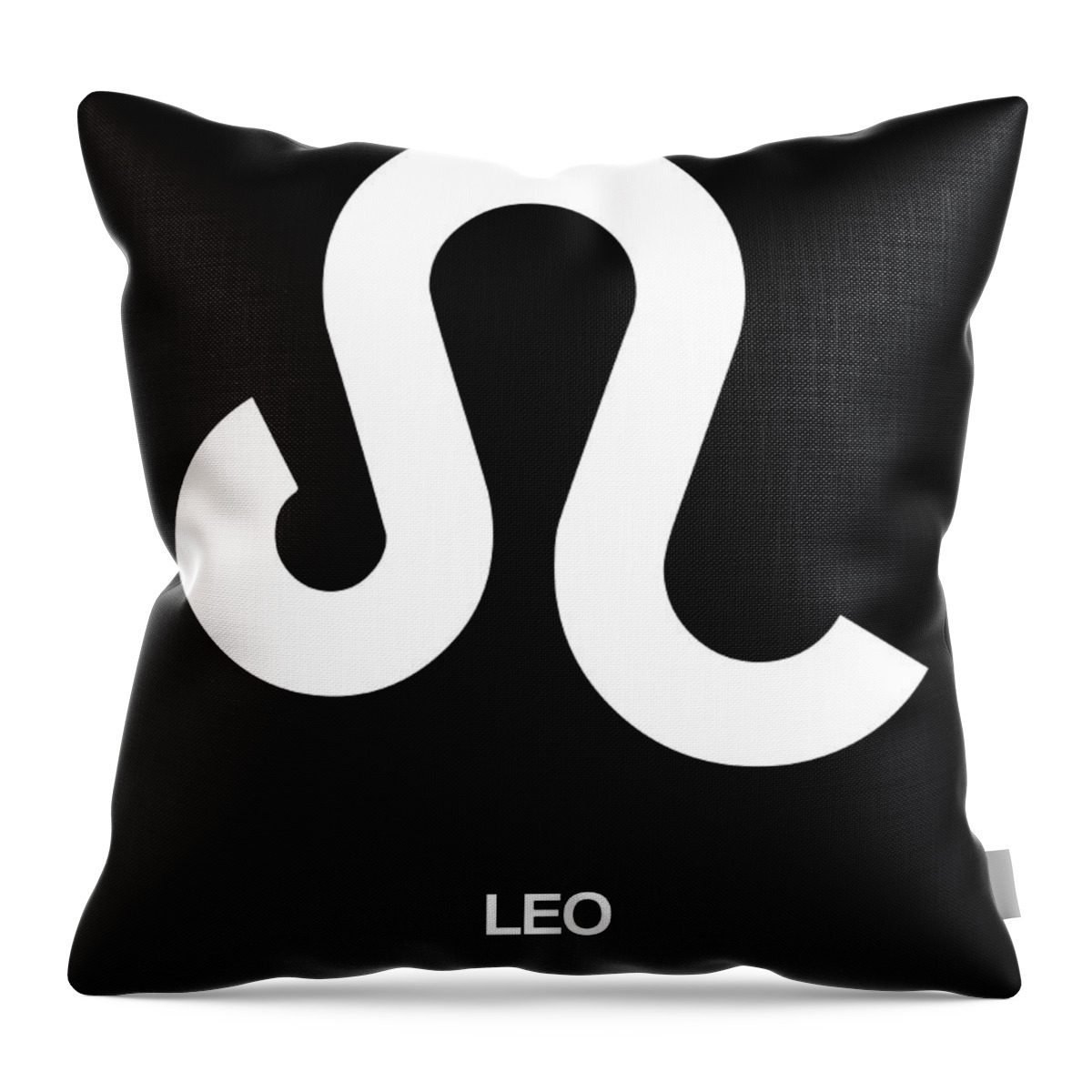 Leo Throw Pillow featuring the digital art Leo Zodiac Sign White by Naxart Studio