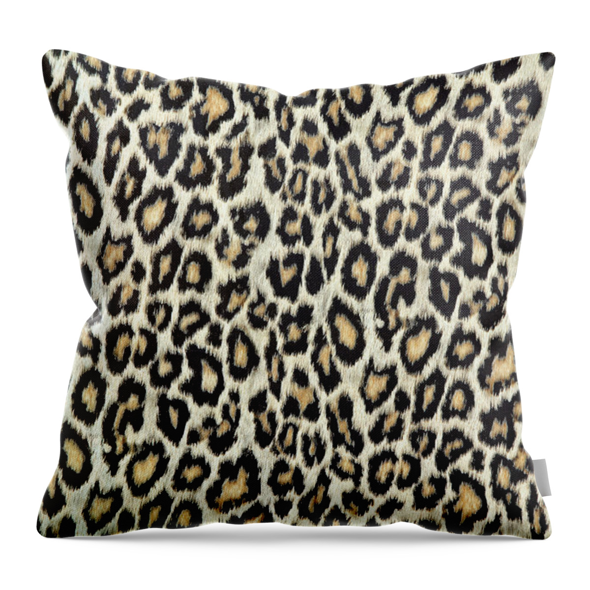Tropical Rainforest Throw Pillow featuring the photograph Leopard Skin Texture Or Fabric by S-cphoto