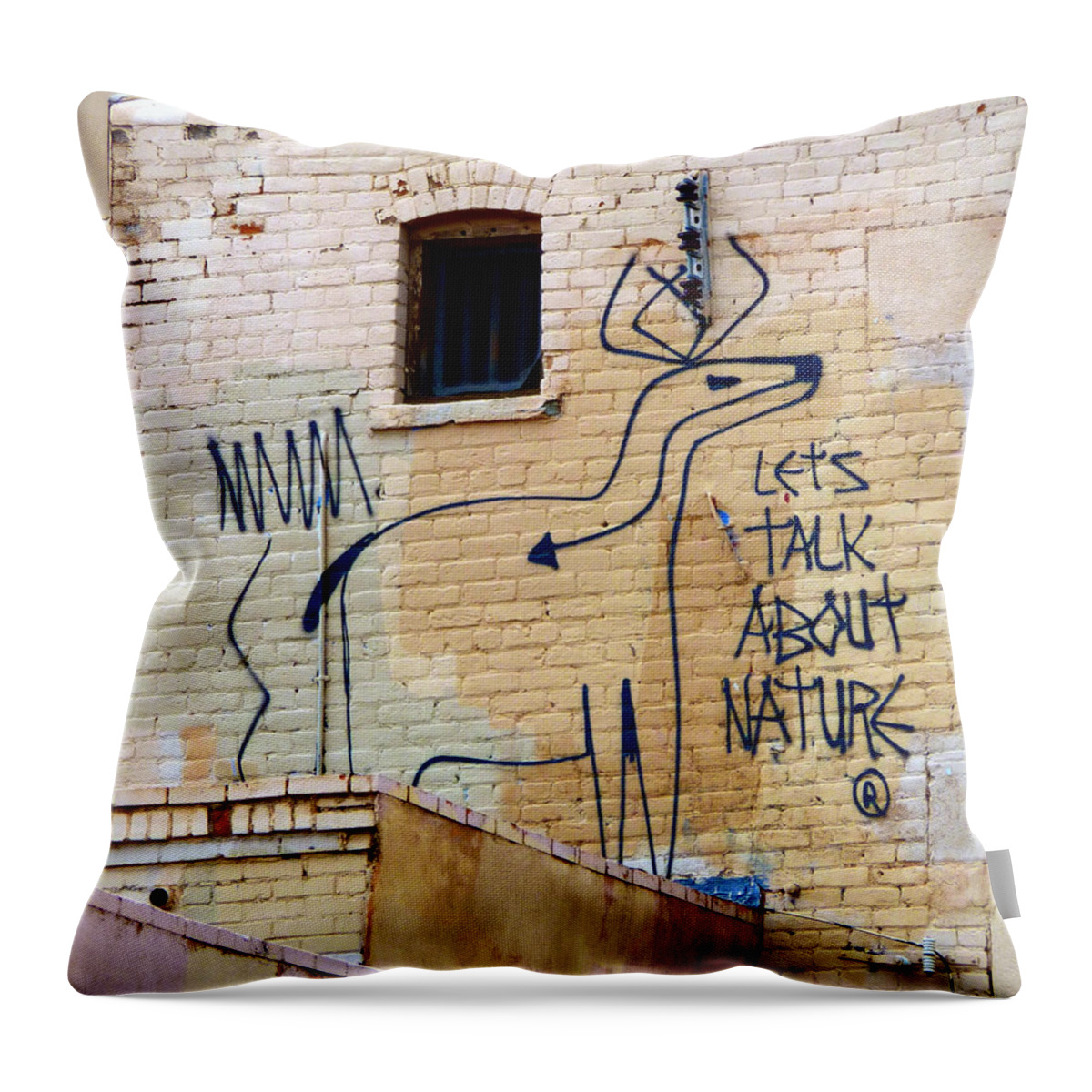 Let's Talk About Nature Throw Pillow featuring the photograph Let's Talk About Nature by Gia Marie Houck