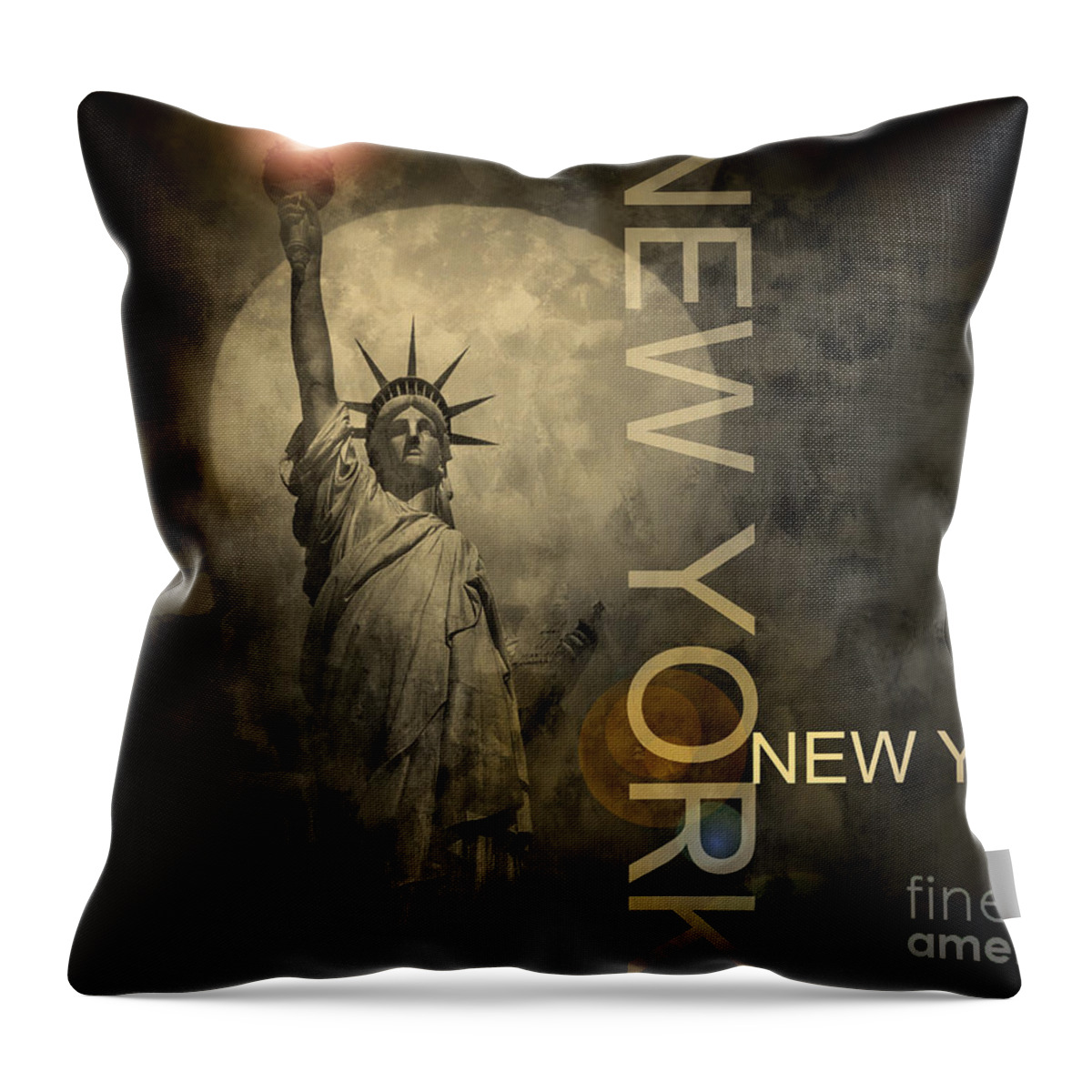 Statue Of Liberty Throw Pillow featuring the photograph Liberty by Edmund Nagele FRPS