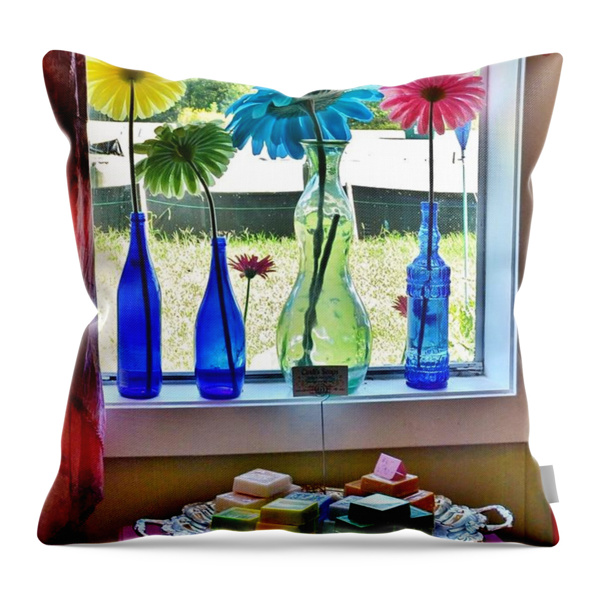Liddy Loves Clothes Throw Pillow featuring the photograph Liddy Loves Clothes 8 - Clarksville Delaware by Kim Bemis