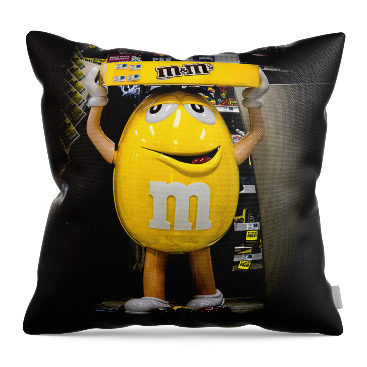 Candy Throw Pillow featuring the photograph Life and Times of Big M by Bob Orsillo