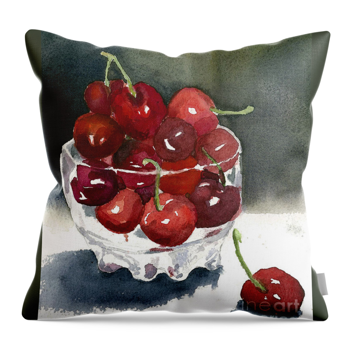 Still Life Throw Pillow featuring the painting Such a Cheery Note by Maria Hunt