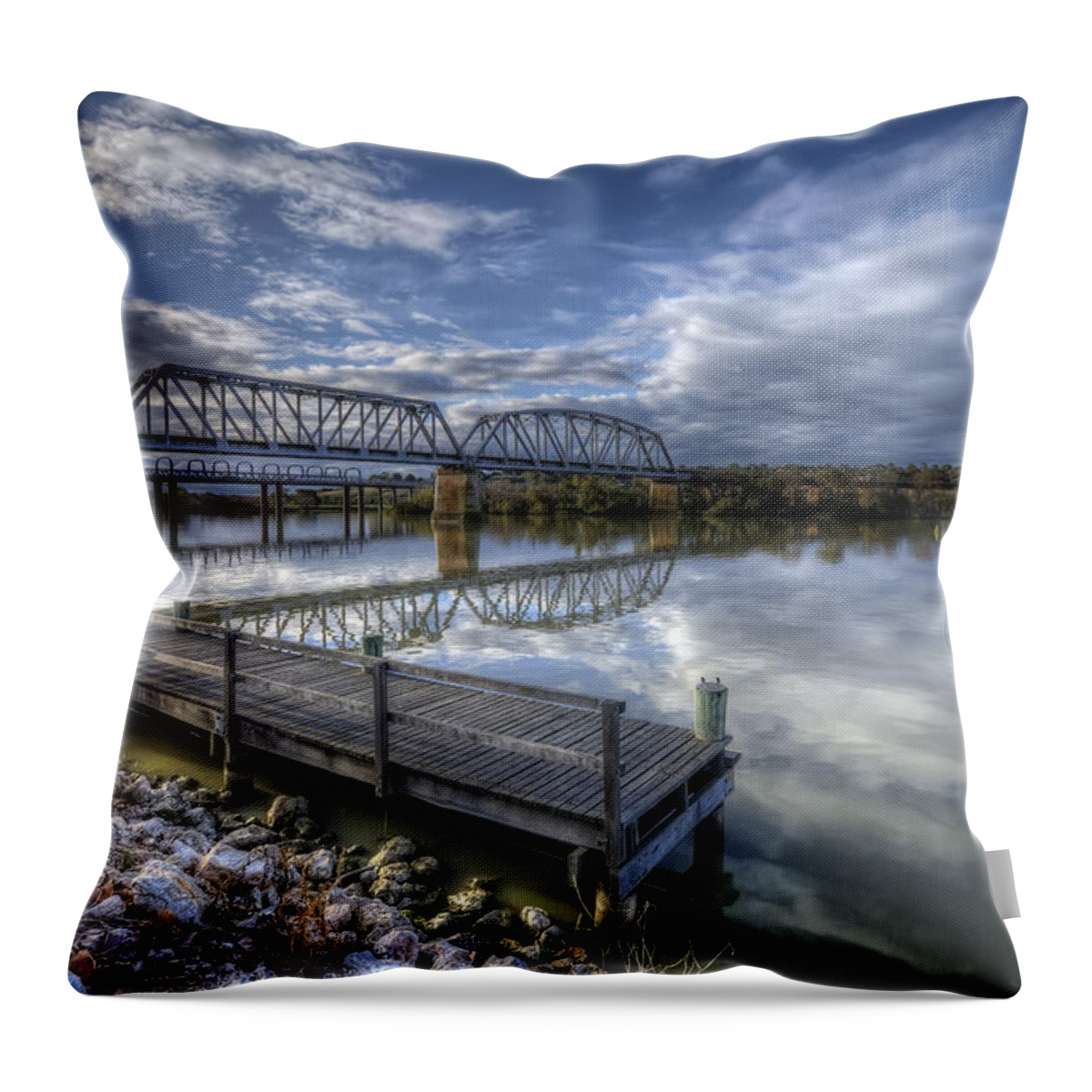 Murray River Throw Pillow featuring the photograph Lifeblood by Wayne Sherriff