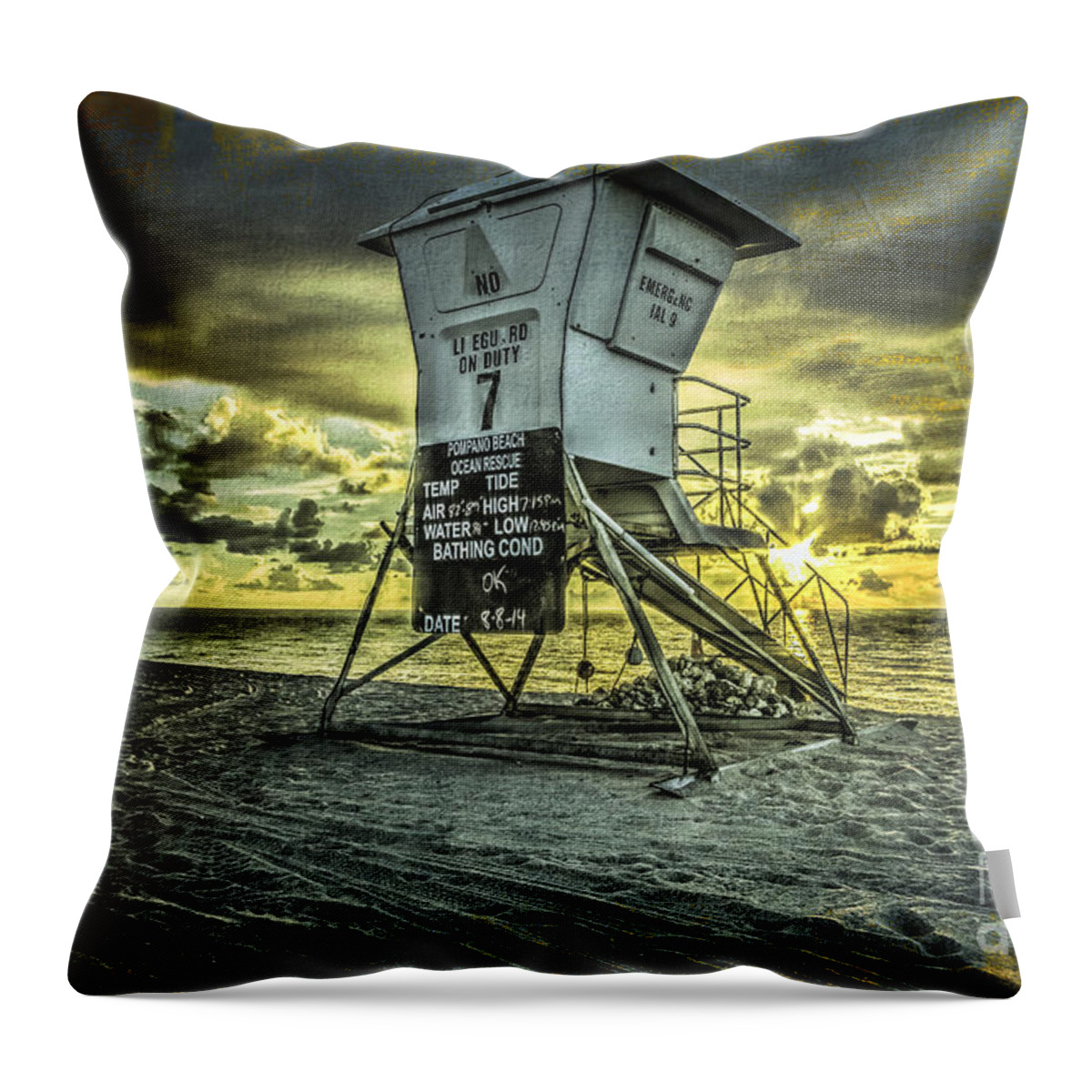Lifeguard Throw Pillow featuring the photograph Lifeguard Off Duty by George Kenhan