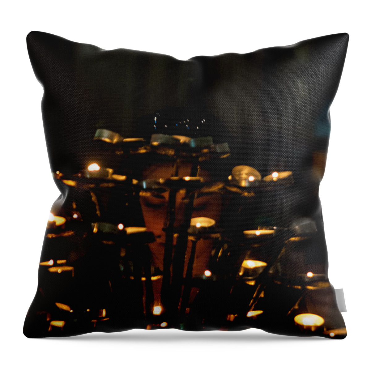 Candle Throw Pillow featuring the photograph Light Another Candle by Alex Lapidus