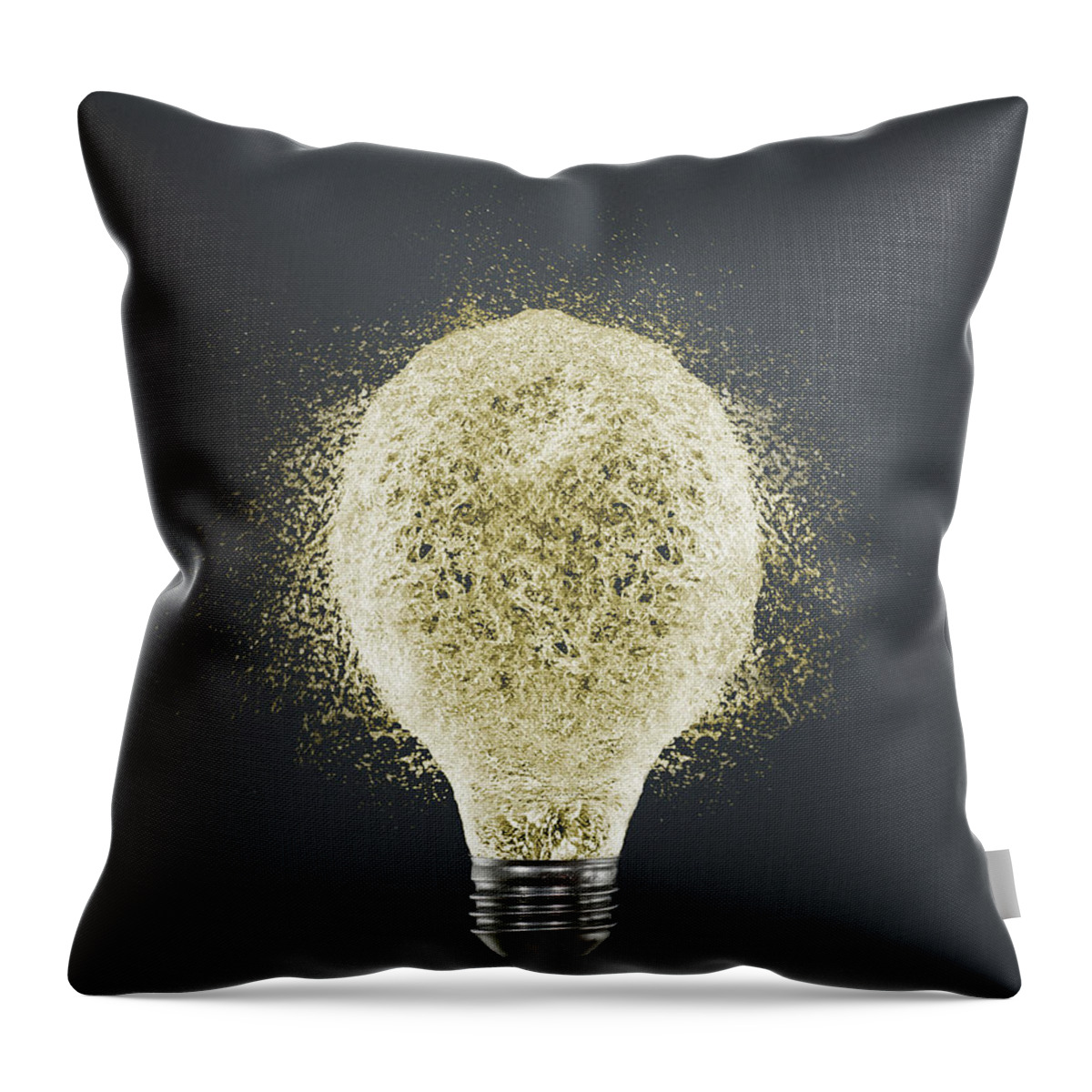 Motion Throw Pillow featuring the photograph Light Bulb Breaking by Chad Latta