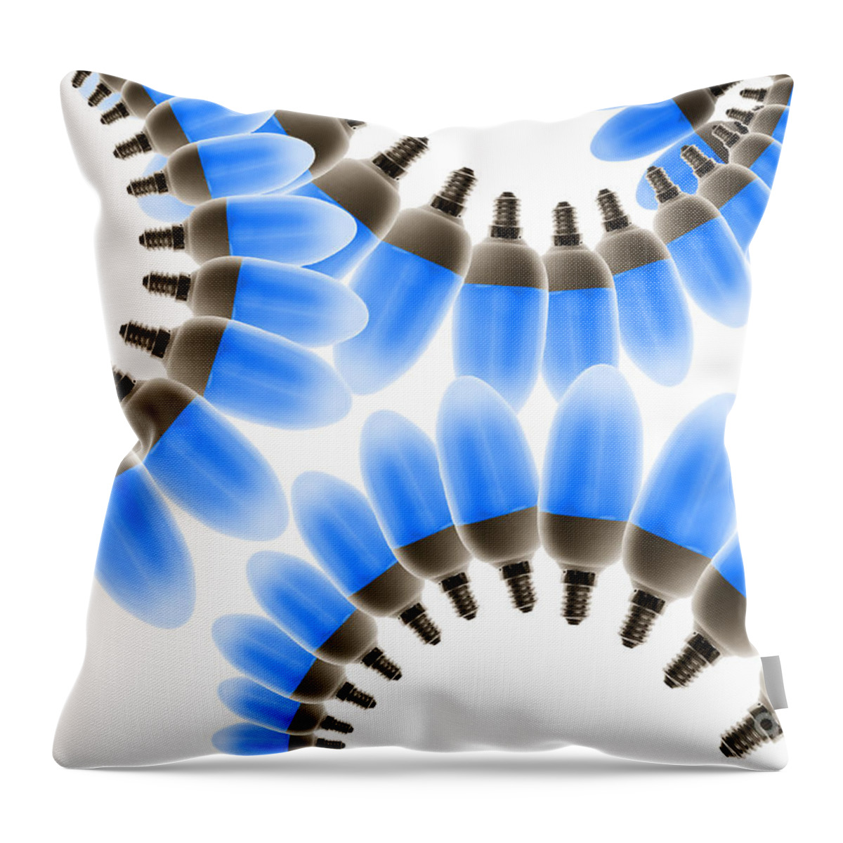 Abstract Throw Pillow featuring the photograph Light Bulbs, Artwork by Sigrid Gombert