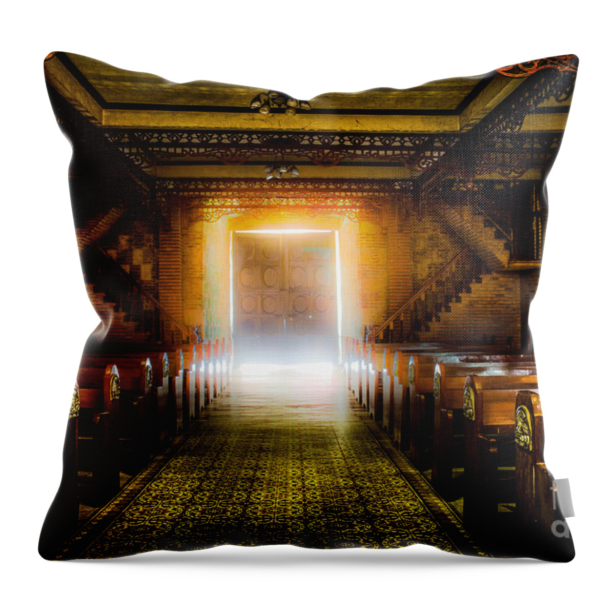 Cathedral Throw Pillow featuring the photograph Light by Michael Arend