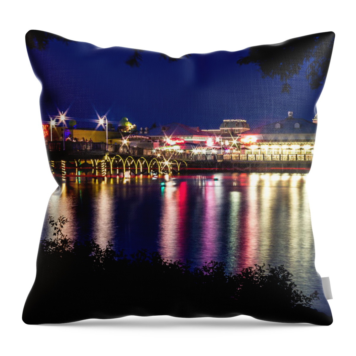 Architecture Throw Pillow featuring the photograph Light Through The Trees by Traveler's Pics