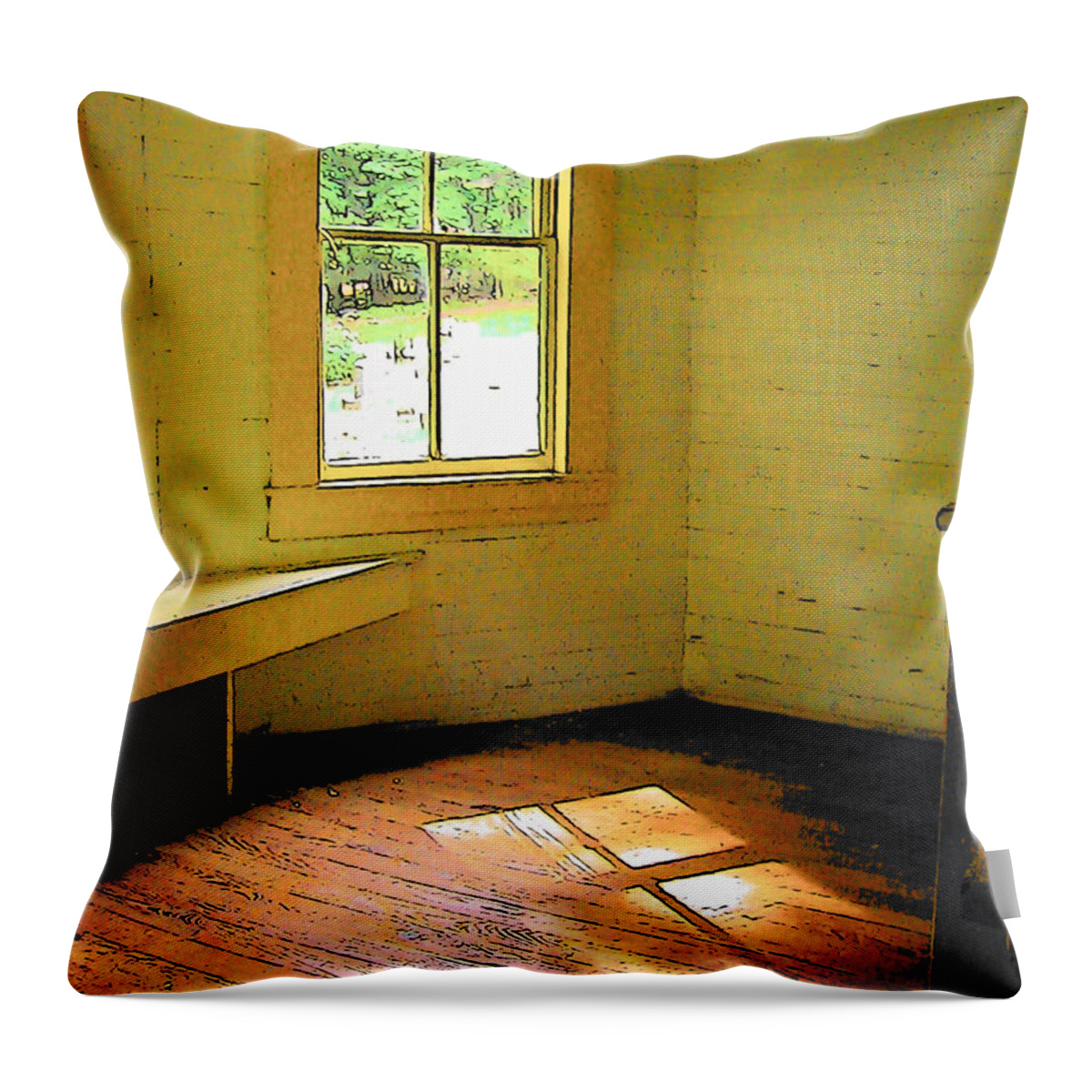 Rebecca Korpita Throw Pillow featuring the photograph Light Through the Window by Rebecca Korpita