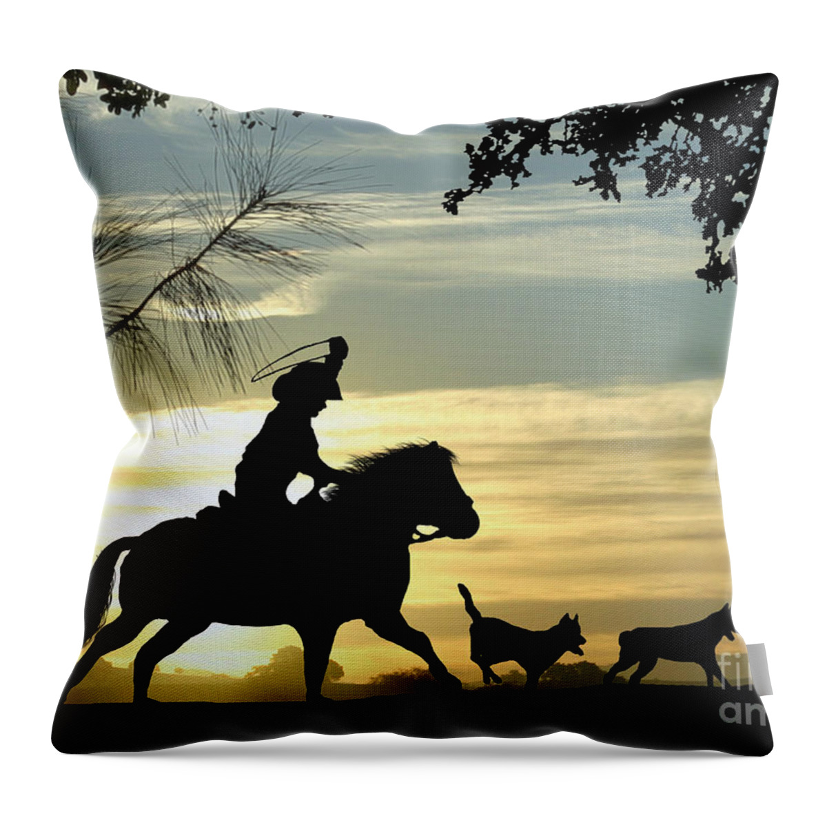 Cowboy Throw Pillow featuring the photograph Lil' Cowboy by Stephanie Laird