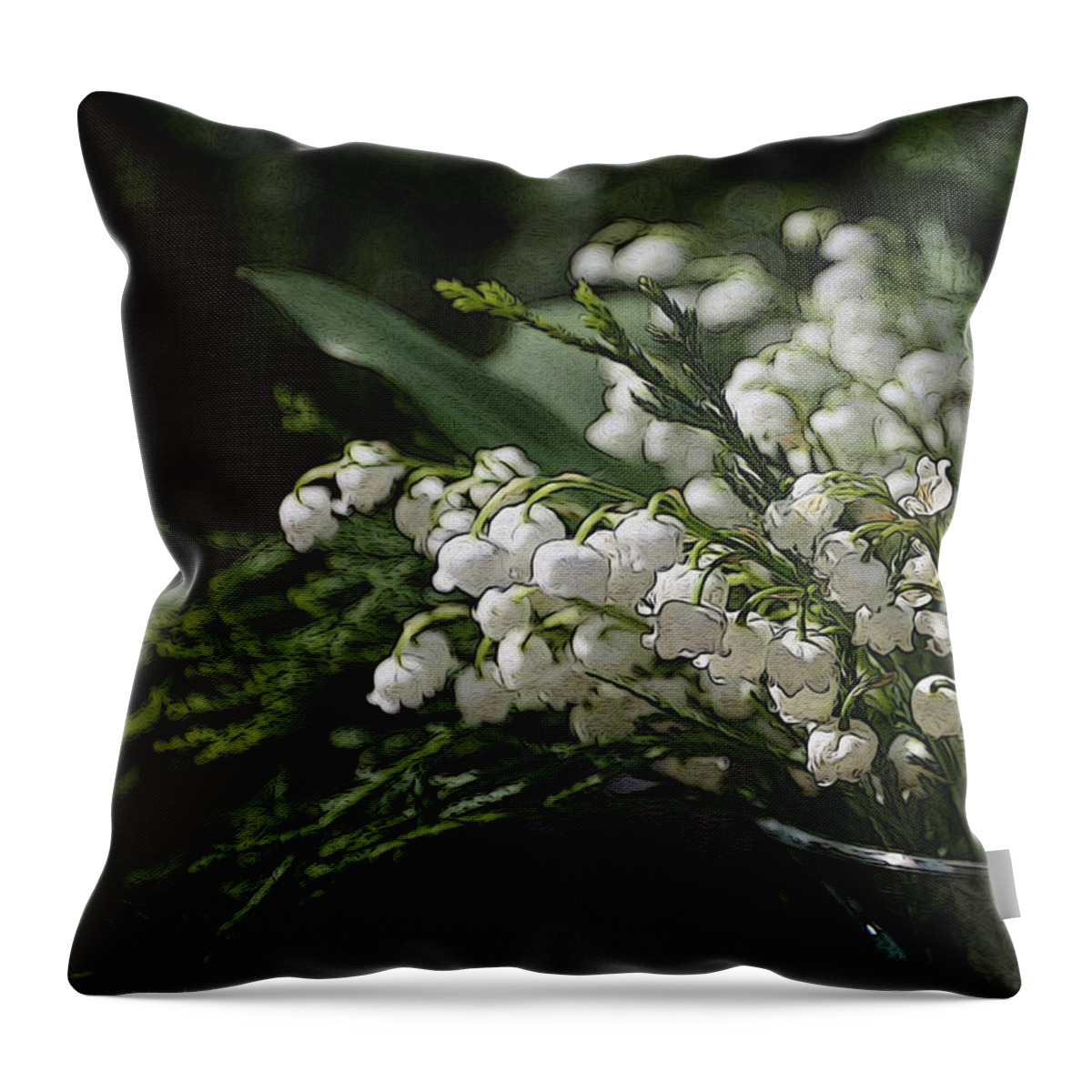 Flower Throw Pillow featuring the photograph Lilies of the Valley by Yvonne Wright