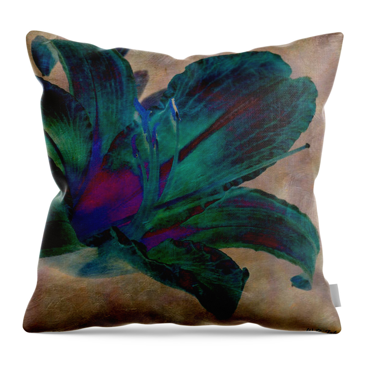 Lily Throw Pillow featuring the photograph Lily 9 by WB Johnston