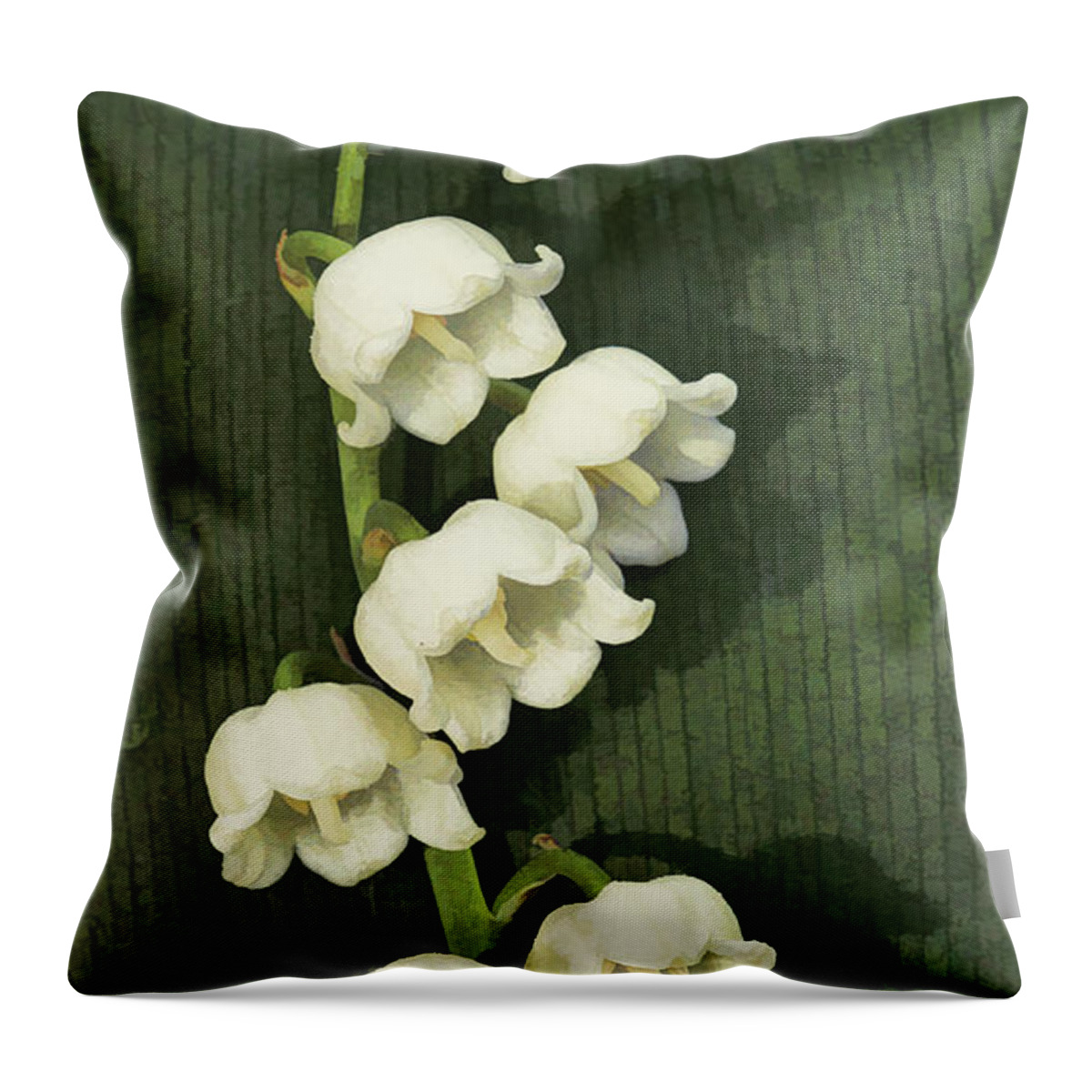 Flower Throw Pillow featuring the photograph Lily of the Valley by Paul DeRocker