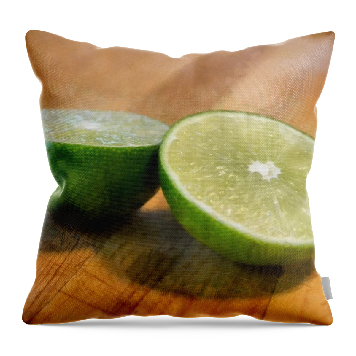 Lime Throw Pillow featuring the photograph Lime by Michelle Calkins
