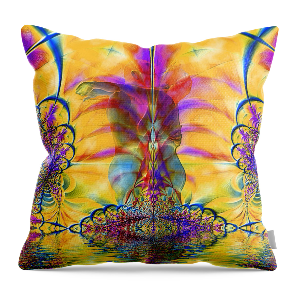 Nude Throw Pillow featuring the photograph Liquid Lace by Kurt Van Wagner