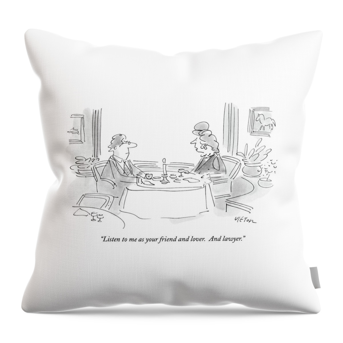 Listen To Me As Your Friend And Lover Throw Pillow