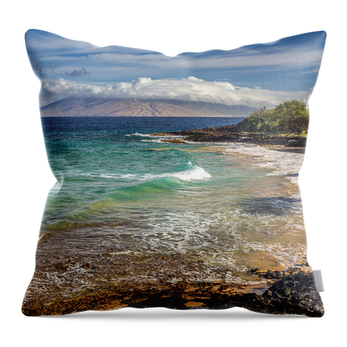 Little Beach Throw Pillow featuring the photograph Little Beach Maui Sunrise by Pierre Leclerc Photography