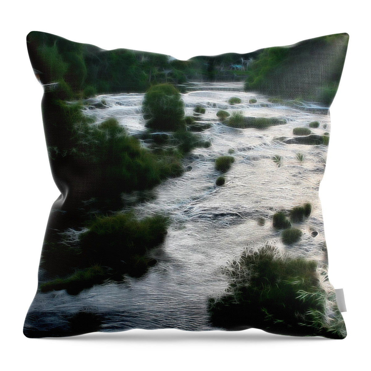 Garden Throw Pillow featuring the photograph Llangollen and Maelor Country River by Doc Braham