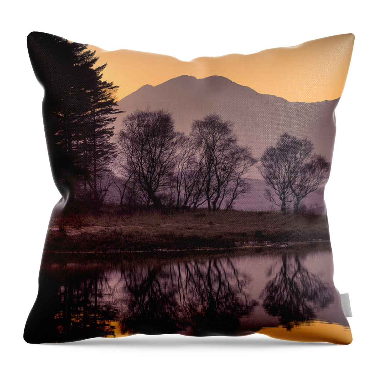 Landscape Throw Pillow featuring the photograph Lliwedd from Llynnau Mymbyr by Peter OReilly