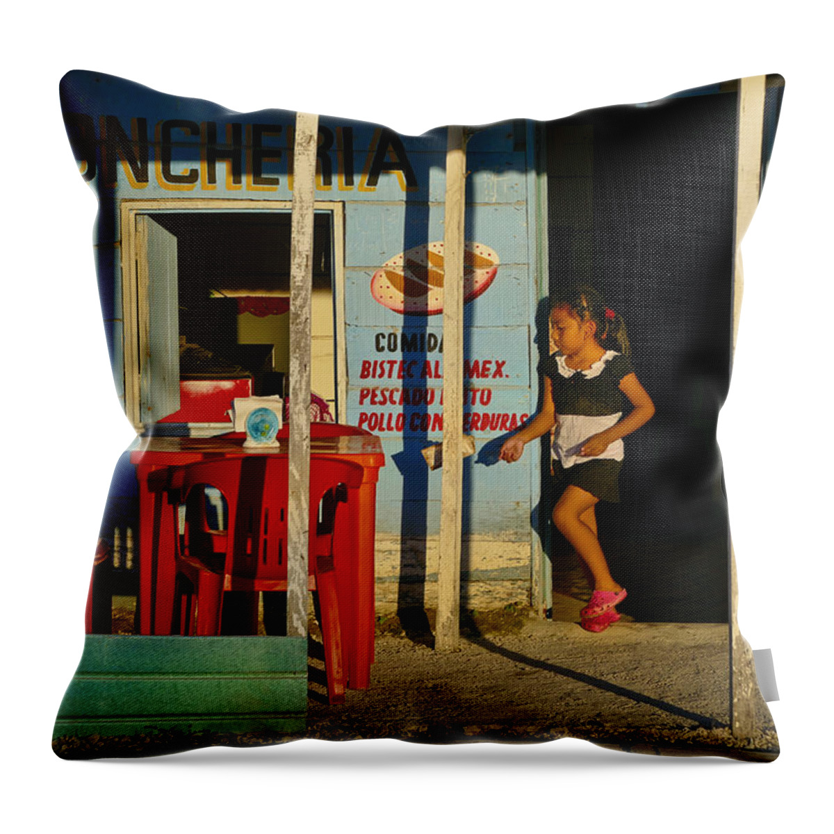 Loncheria Throw Pillow featuring the photograph Loncheria by Skip Hunt