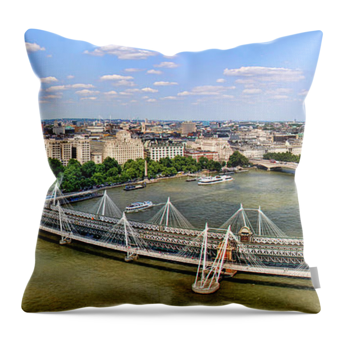 London Panorama Throw Pillow featuring the photograph London Panorama by Kasia Bitner