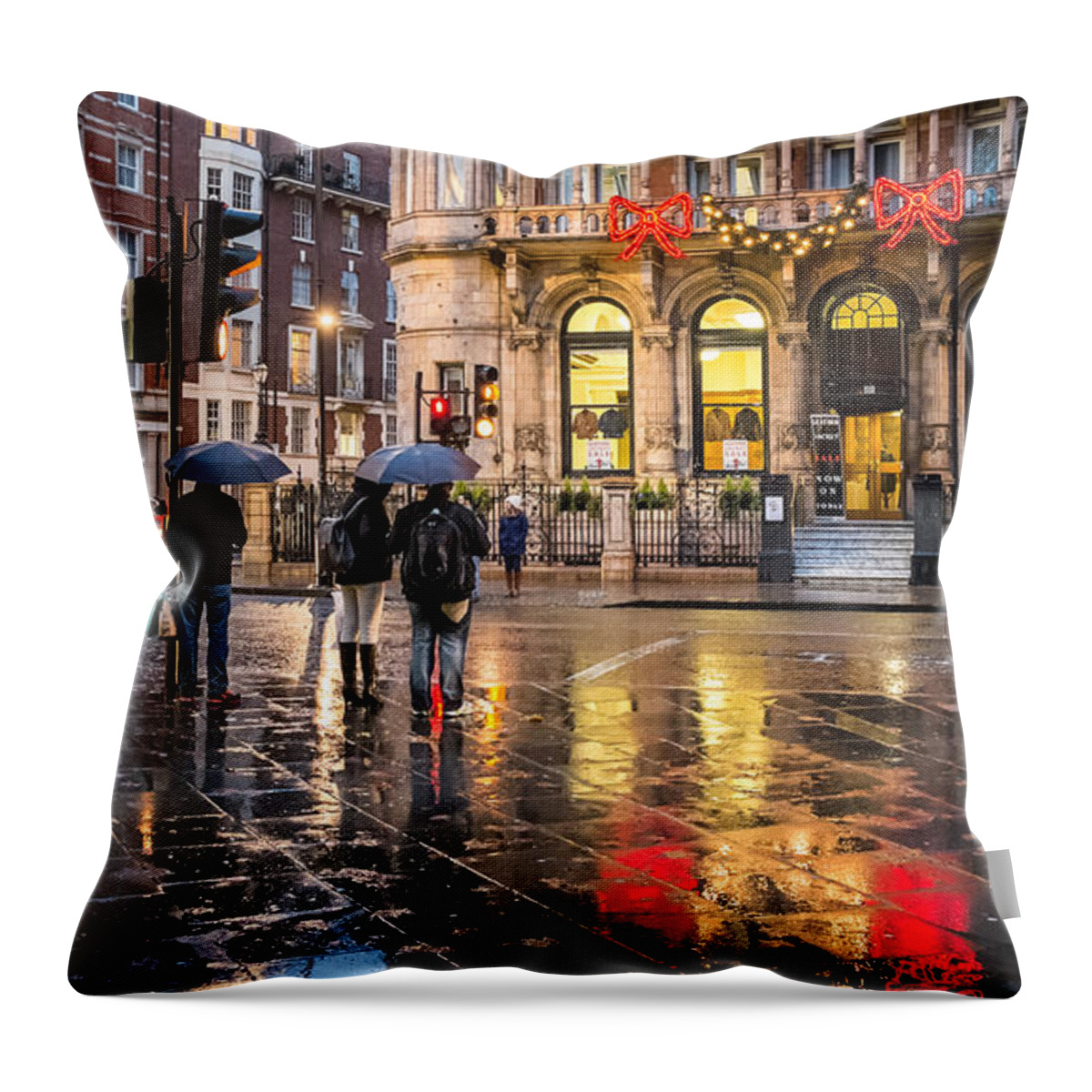 Holborn Throw Pillow featuring the photograph Reflections of London by Glenn DiPaola