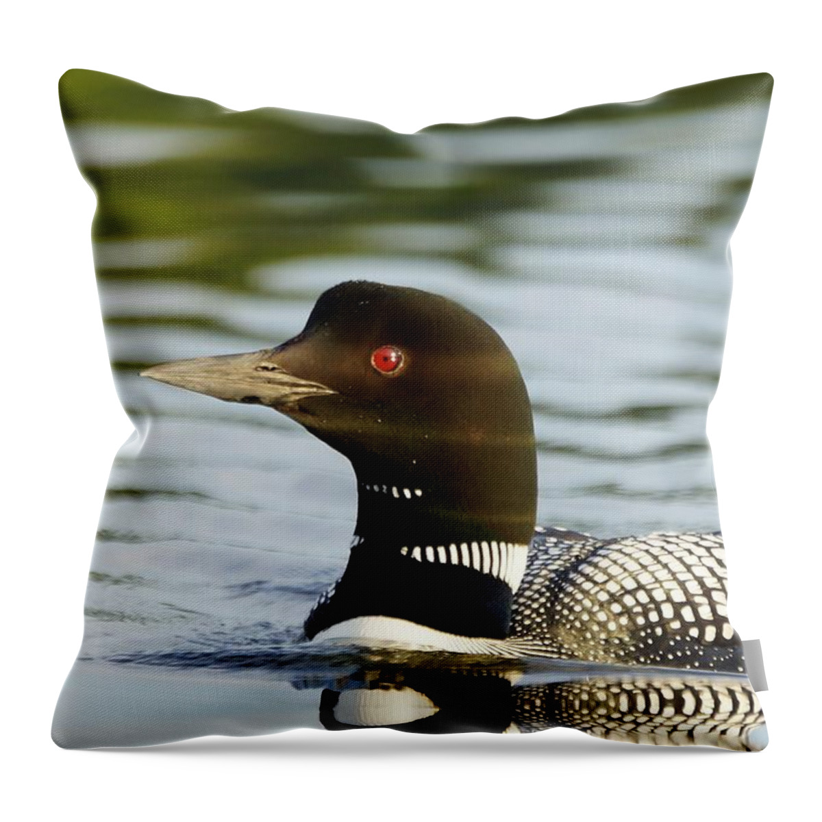 Loon Throw Pillow featuring the photograph Lonely Loon by Steven Clipperton