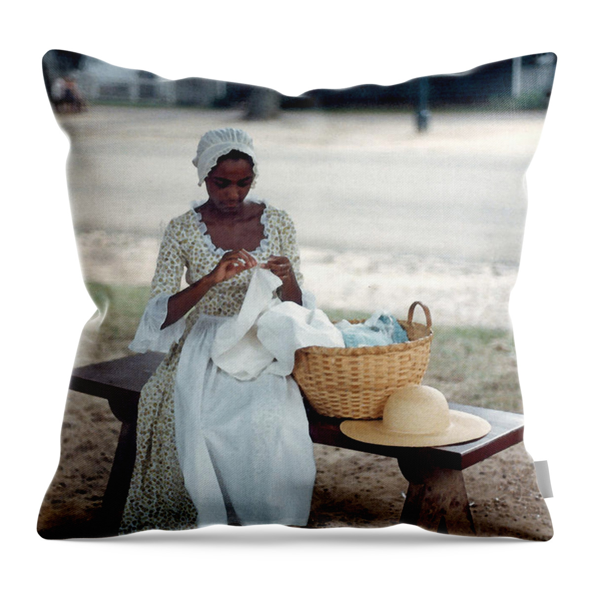 Photograph Throw Pillow featuring the photograph Long Time Ago by Suzanne Gaff