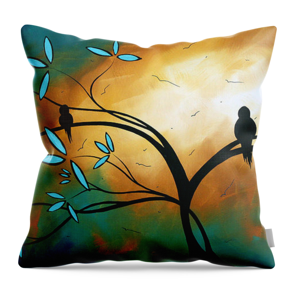 Art Throw Pillow featuring the painting Longing by MADART by Megan Aroon