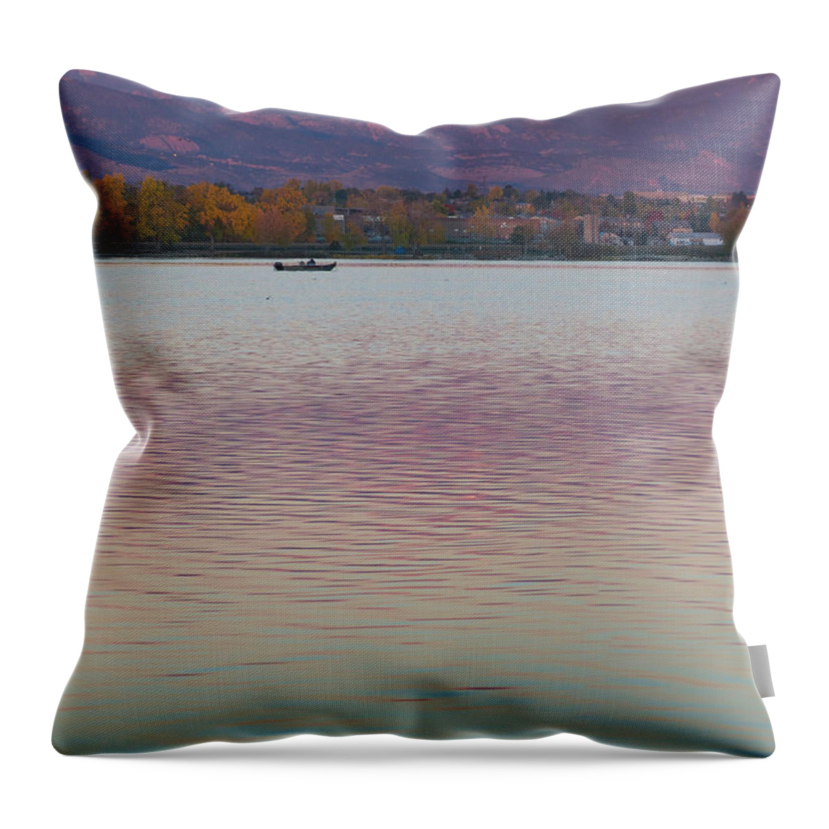 Longmont Throw Pillow featuring the photograph Longs Peak 2 by Aaron Spong