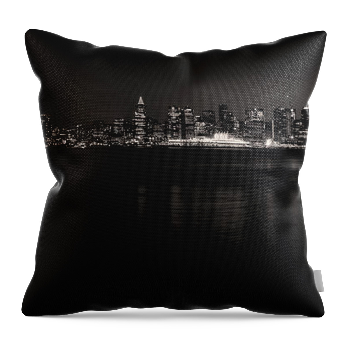 Vancouver Throw Pillow featuring the photograph Lonsdale Views in Black and White by Monte Arnold