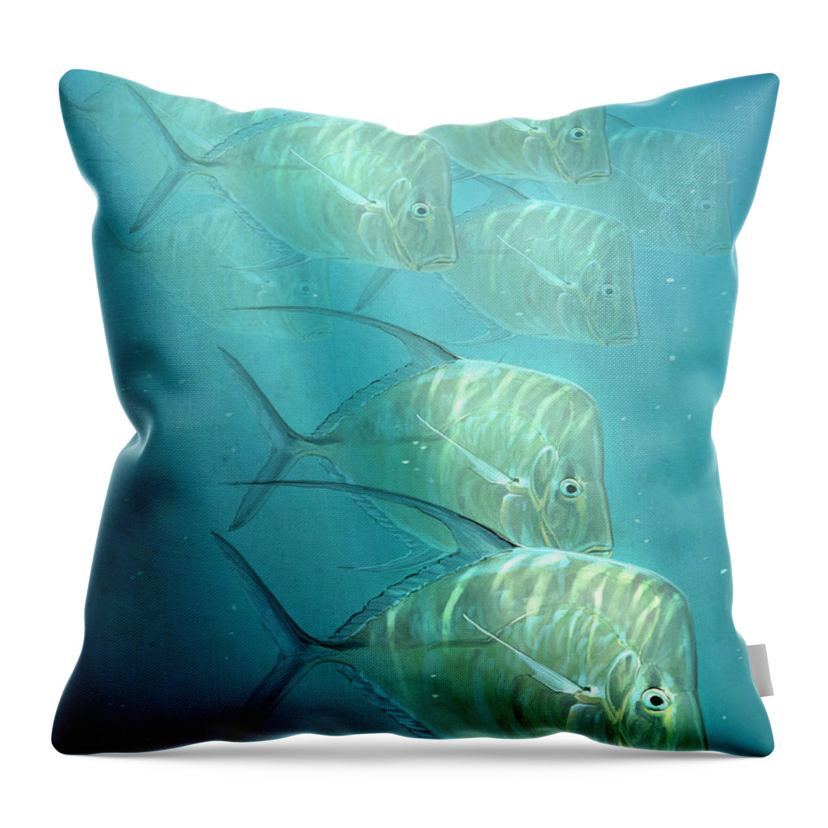 Fish Throw Pillow featuring the digital art Lookdowns by Aaron Blaise