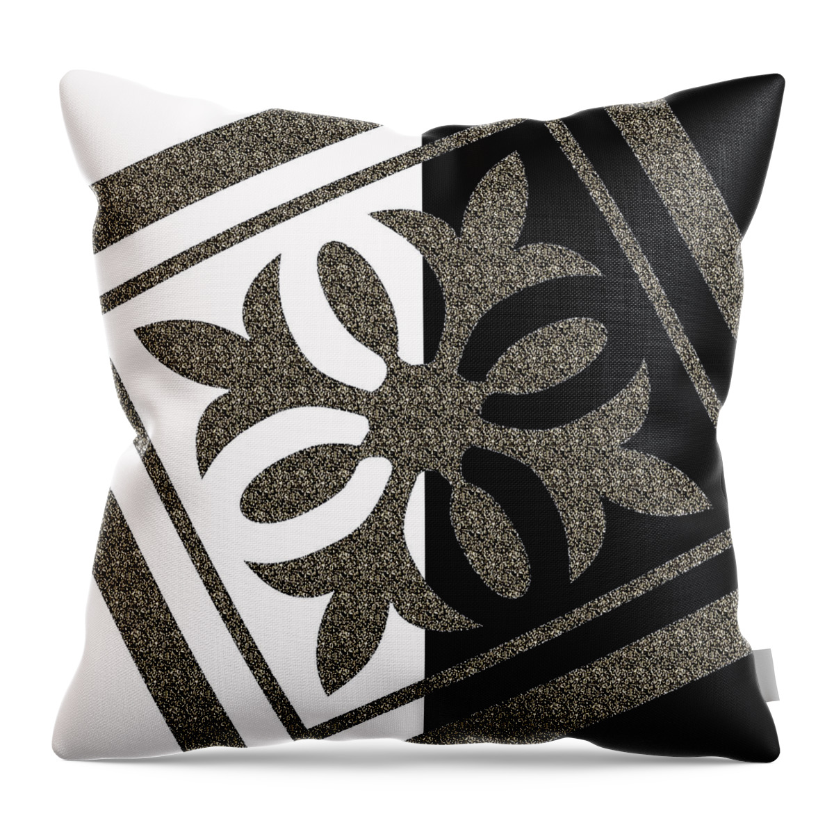 Abstract Digital Art Throw Pillow featuring the painting Looking For Balance by Georgeta Blanaru