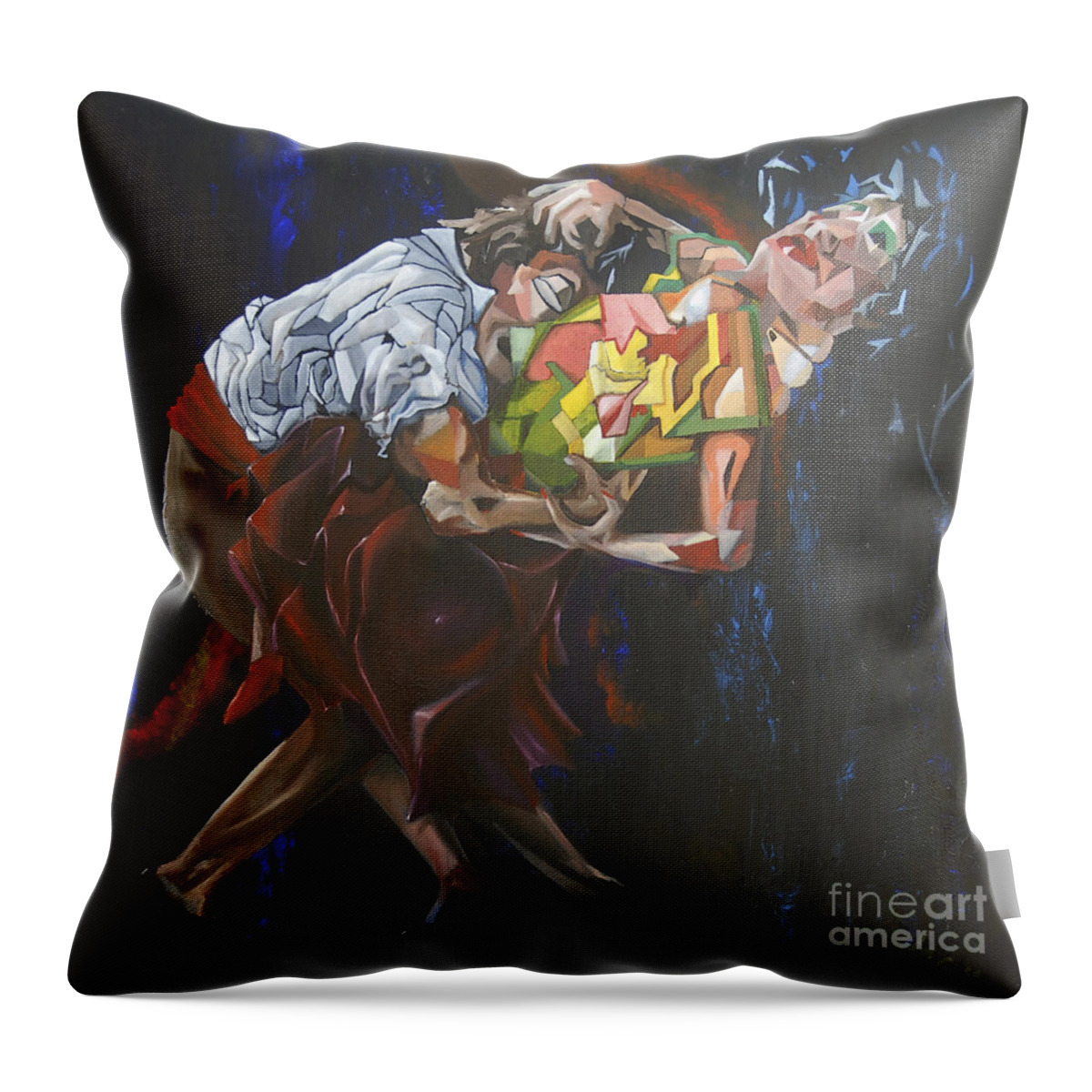 Dance Throw Pillow featuring the painting Lost In Dance by James Lavott