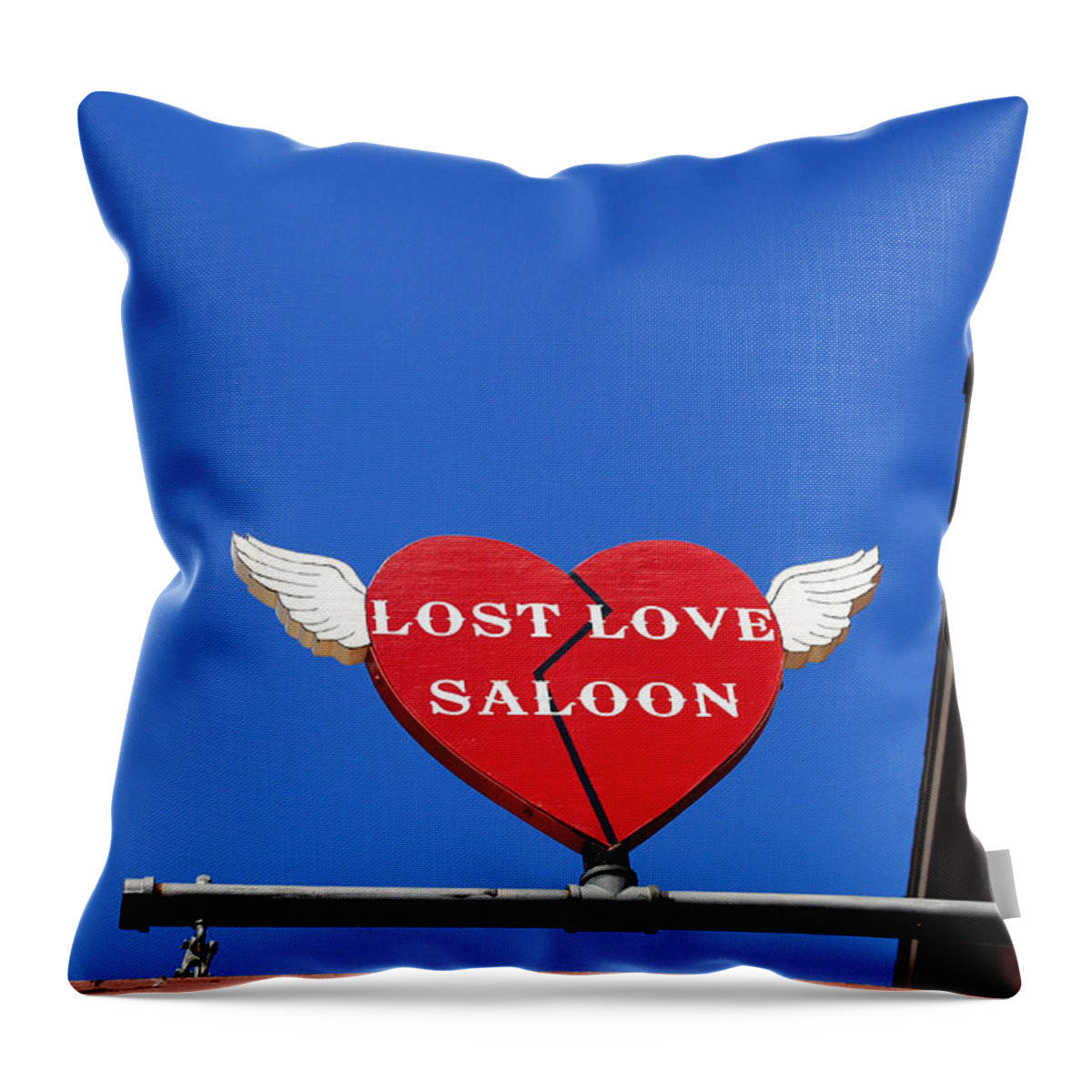 Lost Love Throw Pillow featuring the photograph Lost Love Saloon by Glory Ann Penington