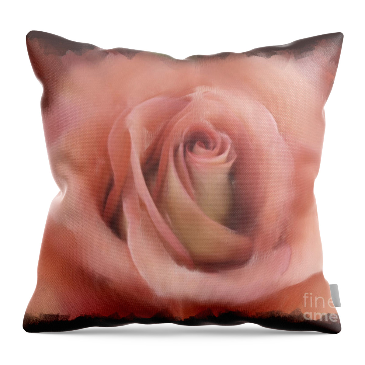Love Throw Pillow featuring the painting Love Abides Here by Francine Dufour Jones