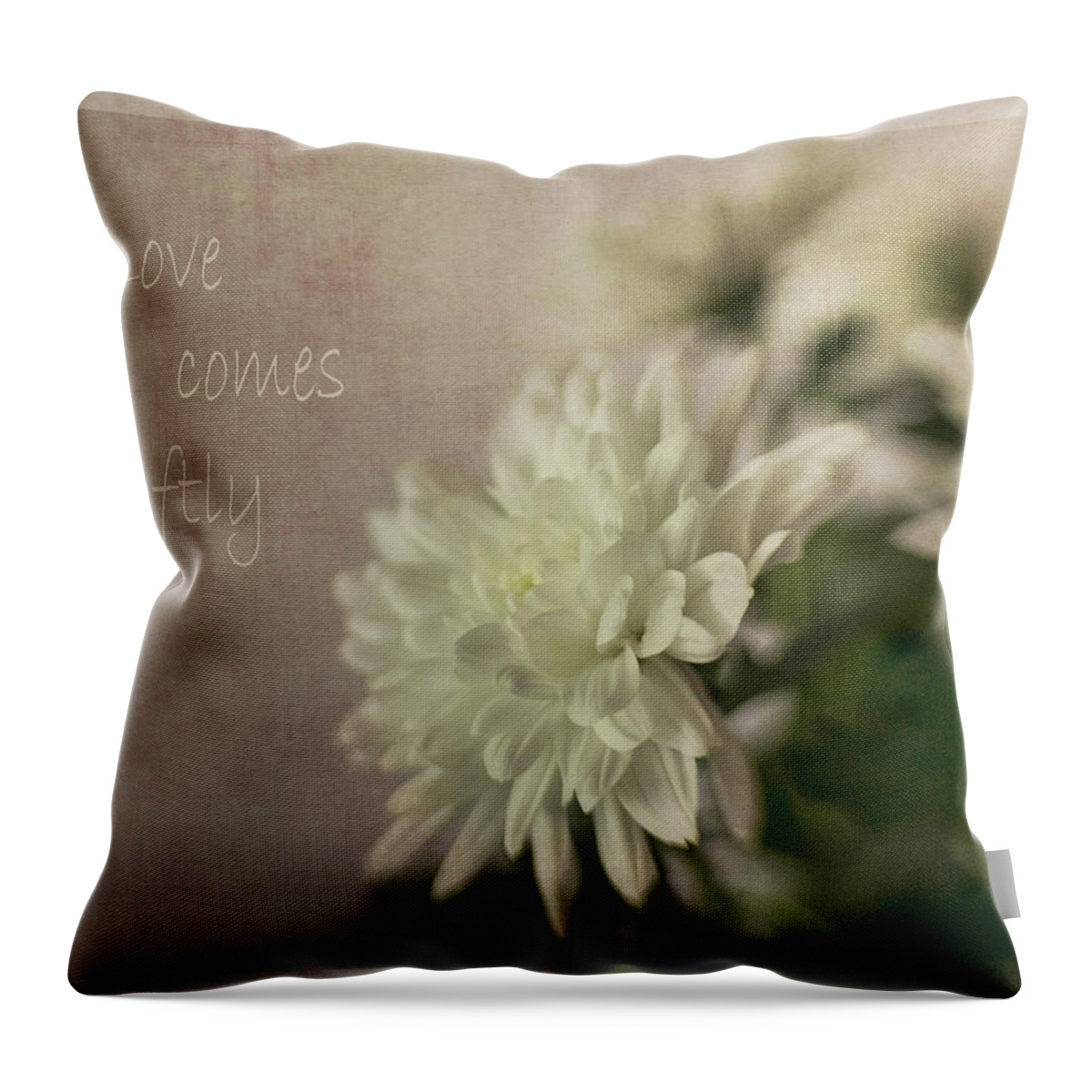 Love Throw Pillow featuring the photograph Love comes Softly by Mary Underwood